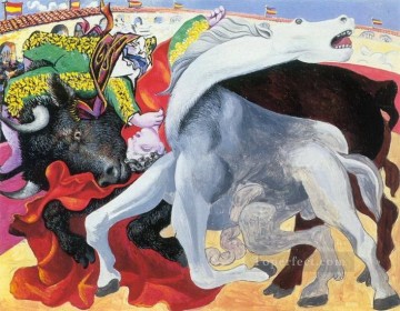  Corrida Pintura - Corrida de la muerte del torero cubista de 1933 Pablo Picasso